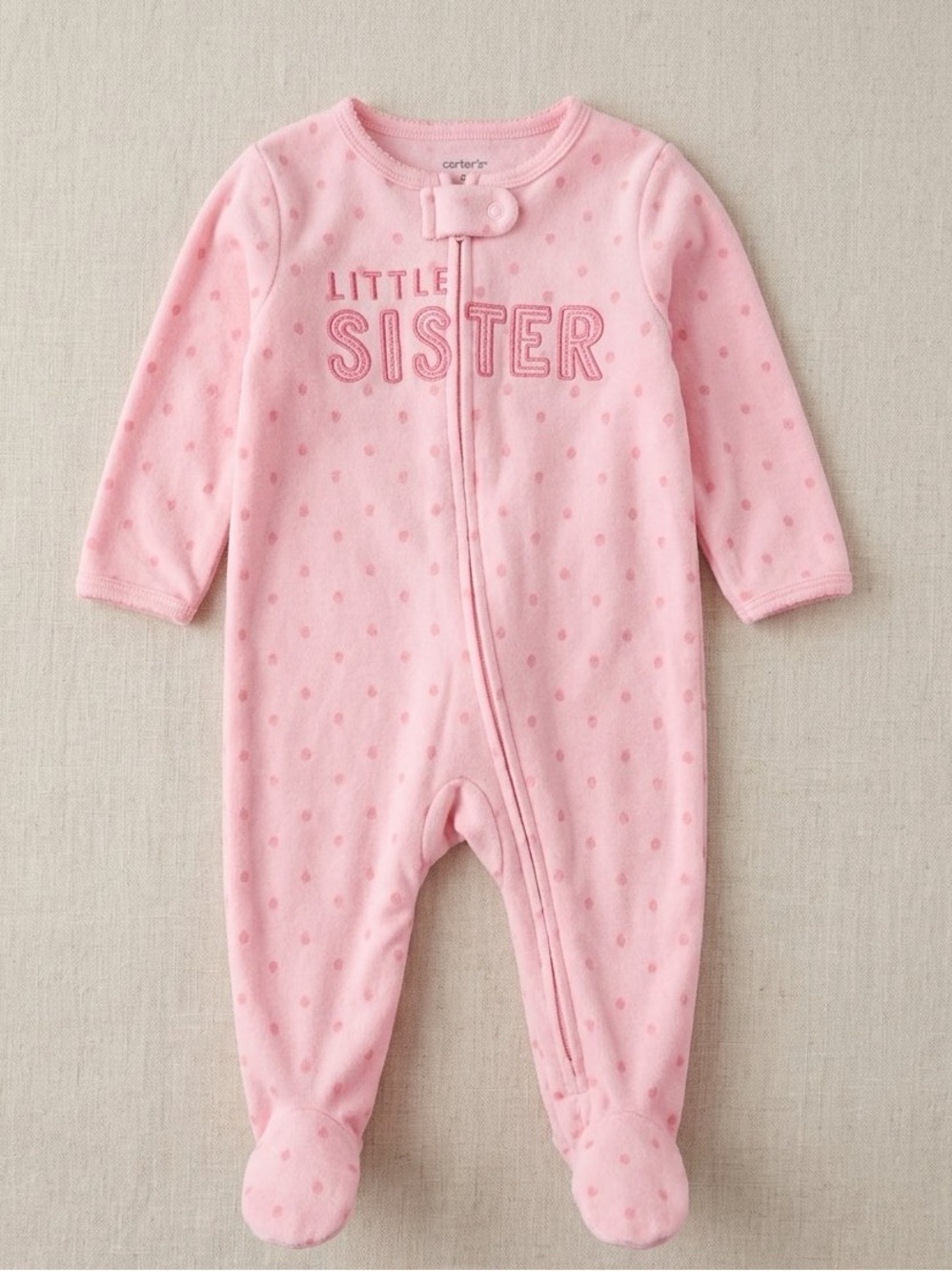 Carters Little Sister" 0-3 Baby One-Piece Footed Pajamas